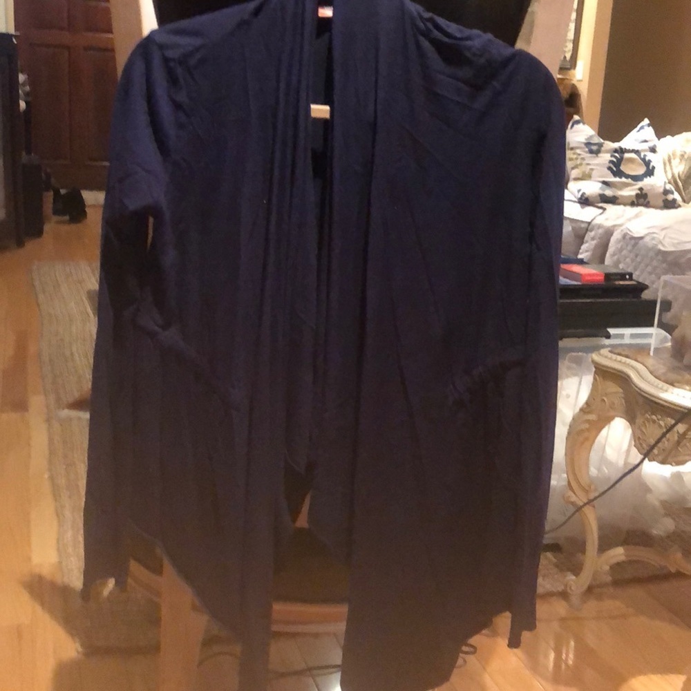 BOBI cotton/modal open front sweater EUC S